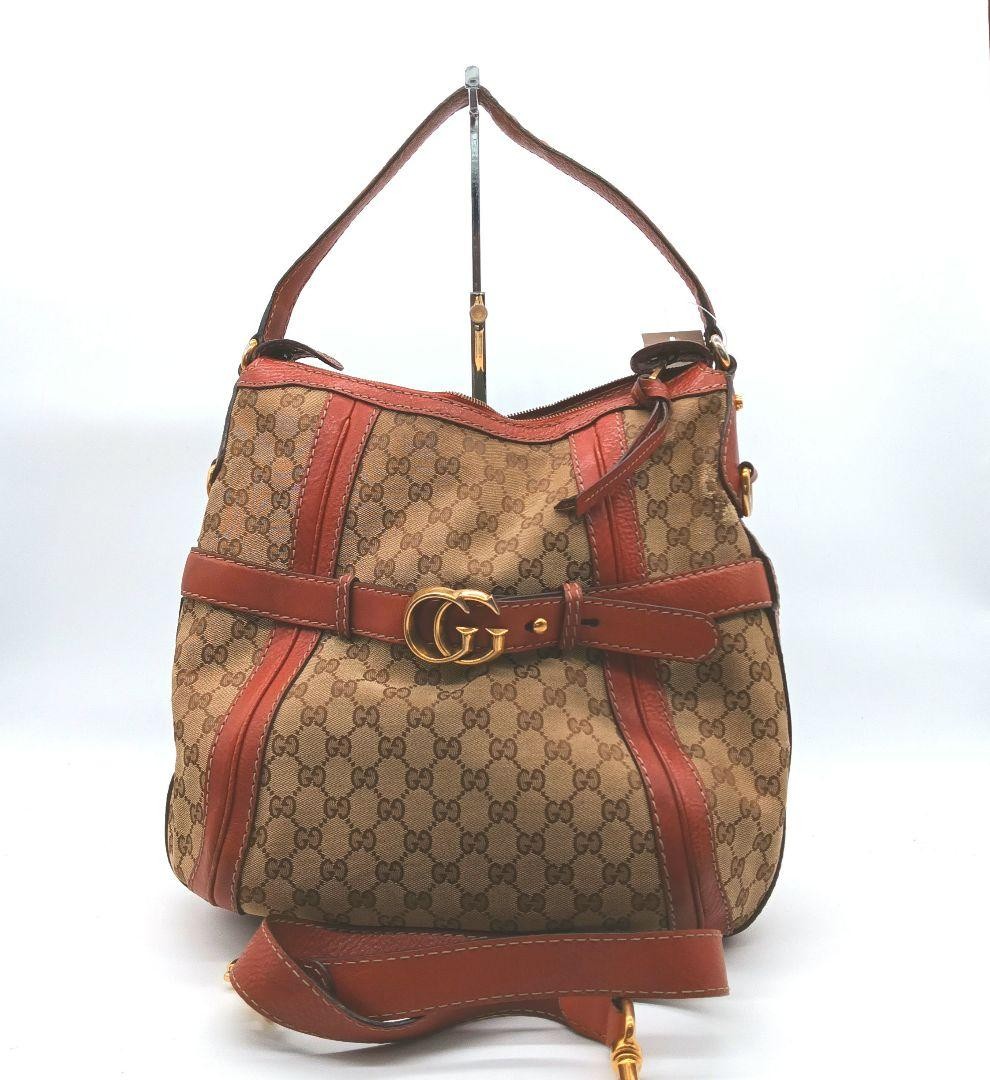 Gucci Beige Brown Shoulder Bag for Women Pre-Owned Luxury