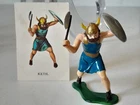 HTF Vintage 1960s Marx Warriors Of The World Ketil Viking Figure W/Card