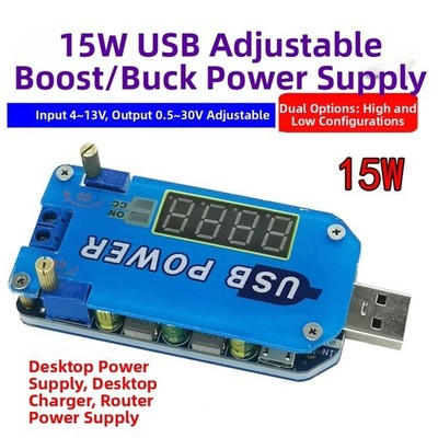 USB Spannungswandler 15W 0,5V auf 30V mit Strombegrenzungsfunktion