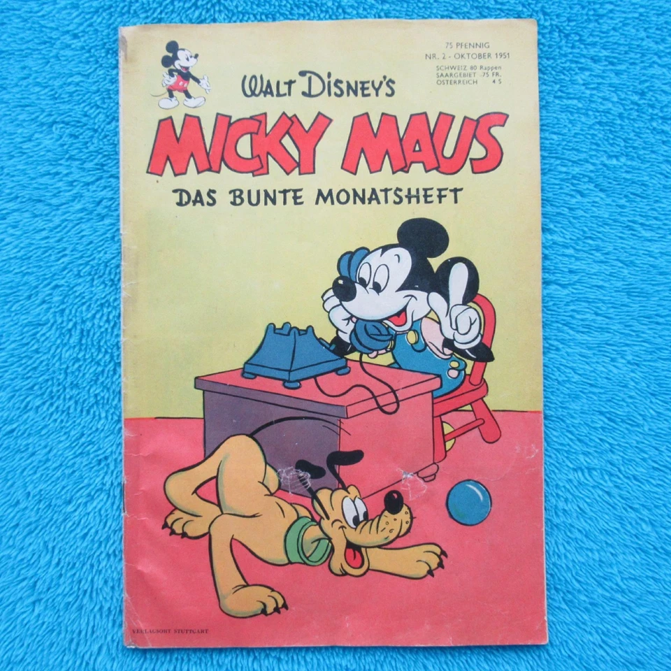 MICKY MAUS 1951 Nr 2 Oktober ORIGINAL Z2 Z3 - Bild 1 von 4