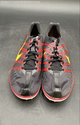 Nike Zoom Rival D 6 Running Shoes in Blk/Volt-Comet Red-Anth-Wht Size 10