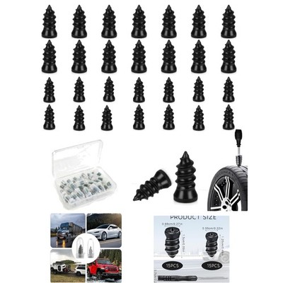 30 Pcs Tire Repair Nails - Rubber Self-Tapping Screws for Quick Vehicle Repairs