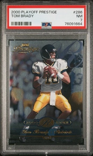 2000 Playoff Prestige Tom Brady #286 /2500 Rookie RC PSA 7 NM SSP GOAT