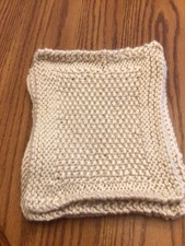 5 HAND KNITTED DISH RAGS-NEW