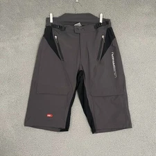 Louis‎ Garneau Cycling Shorts Men L Gray Adjustable Cargo