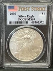 2006 $1 American Silver Eagle MS69 PCGS First Strike