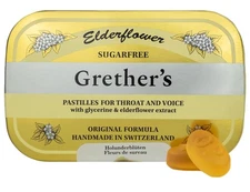 GRETHER'S Sugarfree Elderflower Pastilles Remedy for Dry Mouth Relief - Soothing
