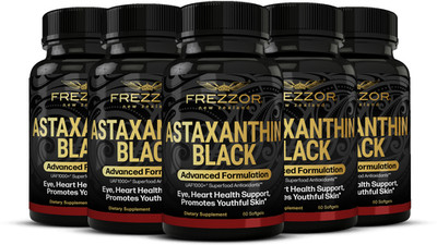 Astaxanthin Curcumin Healthy Heart Blood Skin Eye UV Sun Vision FREZZOR 5 Pack!