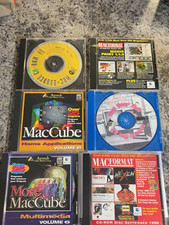 Vintage Macintosh Software CD-ROM Lot MacCube, MacFormat MacWorld 6 CDs