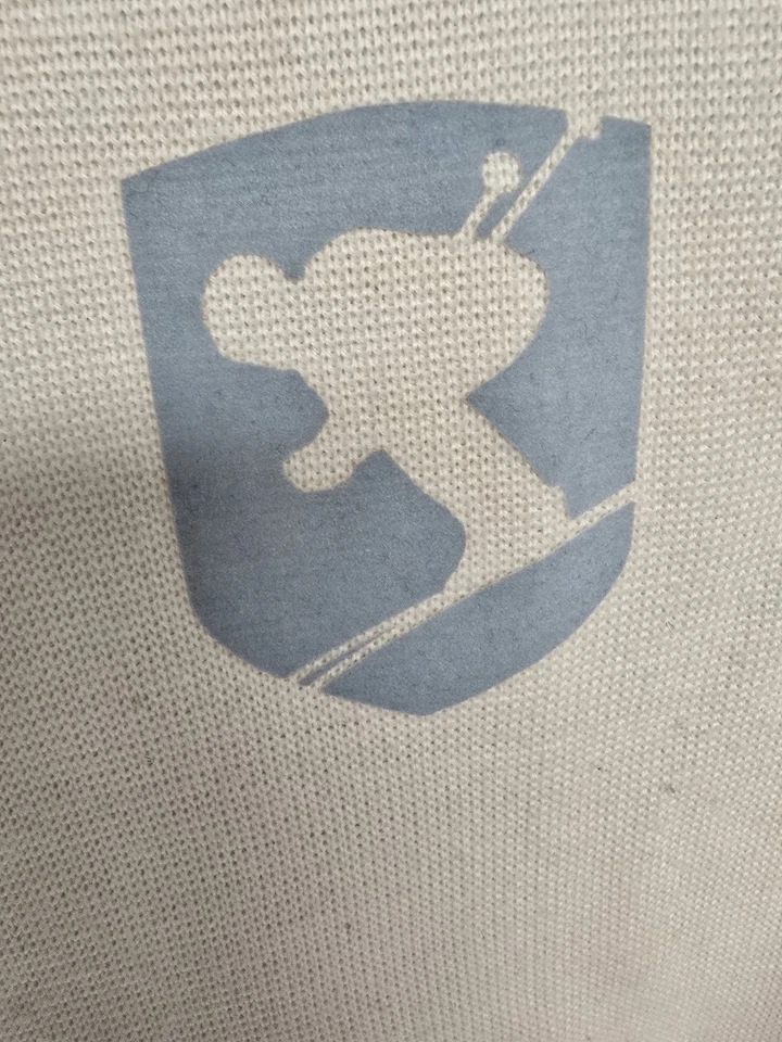 Suéter de Colección Nike Track Records Cremallera Completa Pequeño Blanco Azul Tejido de Esquí Lana Y2K Foto 3 de 4