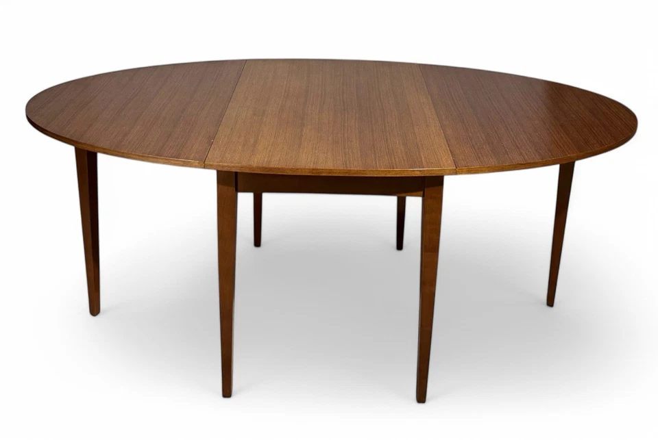 MEREDEW WALNUT TABLE AND CHAIRS MID CENTURY RETRO SPACE SAVER C1960s - Image 4 of 4
