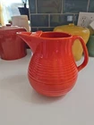 Vintage Orange Bauer Los Angeles Ice Lip Ring Monterey Pottery Pitcher