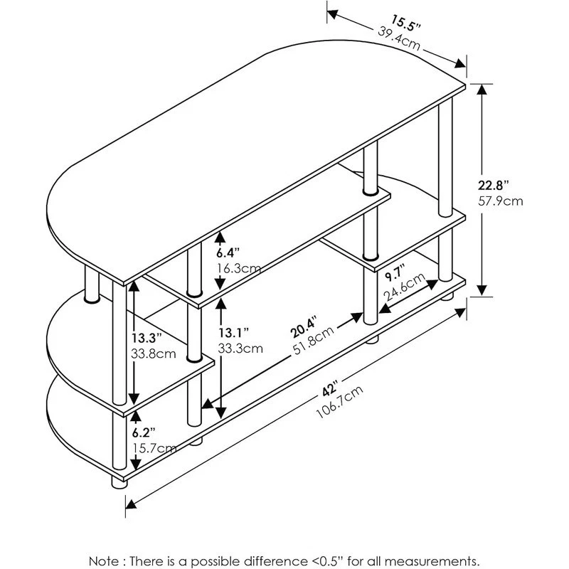 Деревянная подставка для телевизора медиа-консоль до 46 дюймов с плоским экраном с местом для хранения новая - Изображение 3 из 4