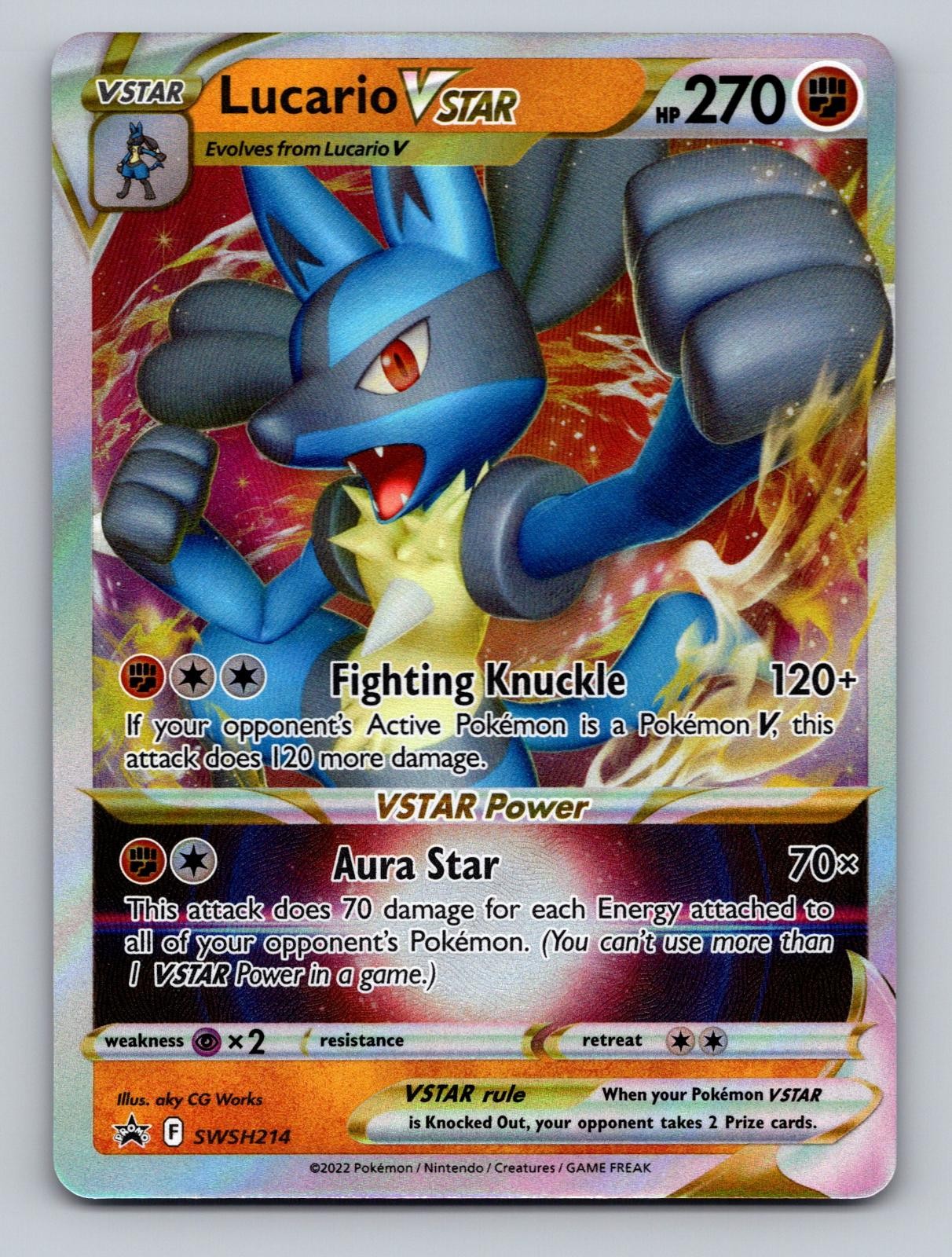Lucario VSTAR SWSH214 Holo Promo Sword & Shield Promo Pokemon NM