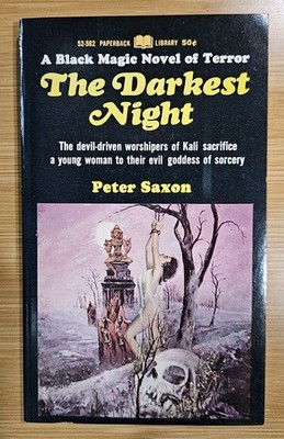 The Darkest Night by Peter Saxon Vintage Sleaze Gothic Paperback Fine 8.0
