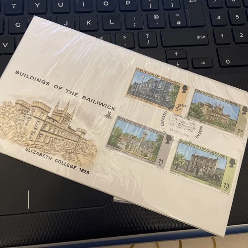GB Guernsey Stamps MERCURY First Day Cover Historical Buildings 1976