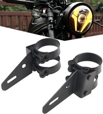 52mm Motorcycle Headlight Brackets 2-2.16inch Fork Tube Mount Brackets Compat...