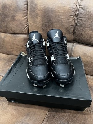 BRAND NEW Jordan 4 Retro metal  Oreo  Baseball/Softball Cleats!! W/original box
