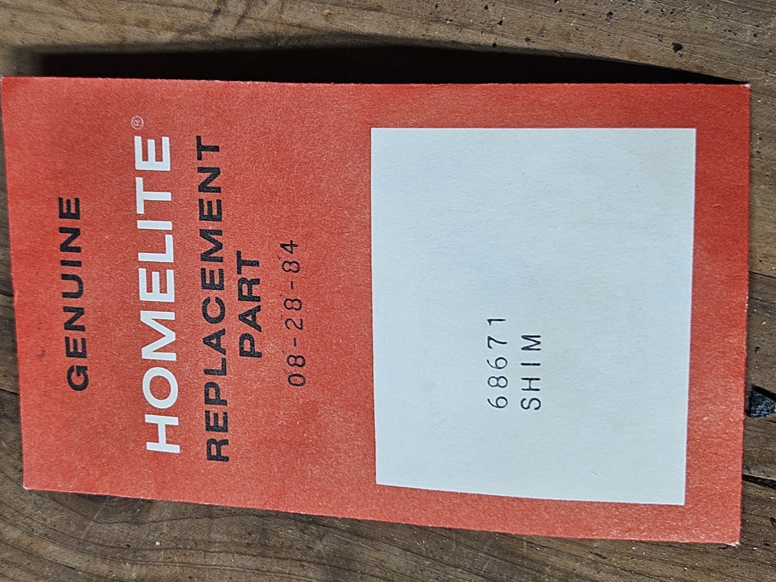 Vintage Homelite 68671 Shim Replacement Part NOS