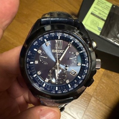 SEIKO Astron SBXB081 GPS Solar Diamond Dial Limited Edition 500 Titanium Watch