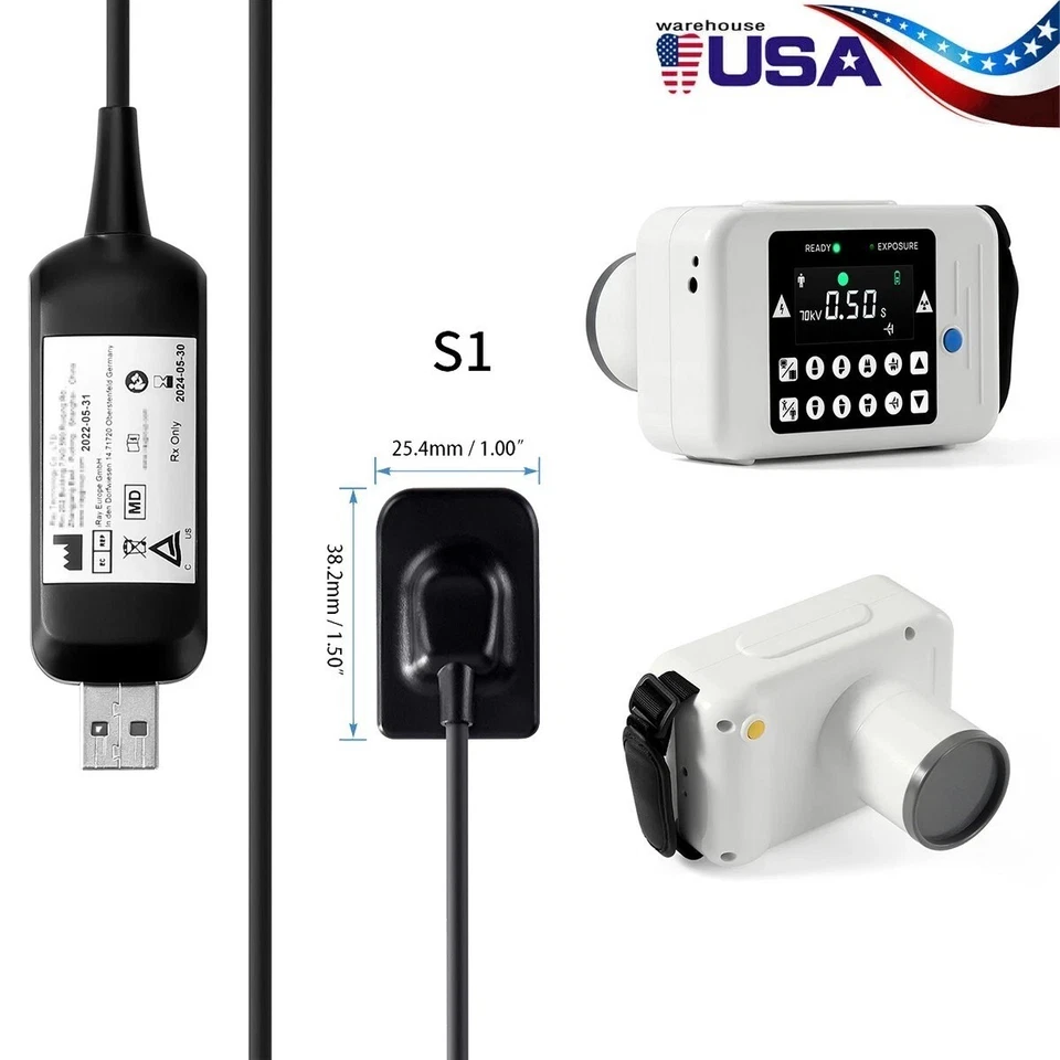 Sistema de imagem digital Dental X portátil Rayos máquina com tela S1 S2/sem escudo