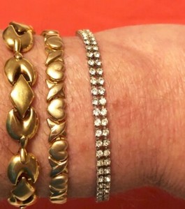 Strass Crystals Rhinestones Thin Adjustable Cuff Bracelet