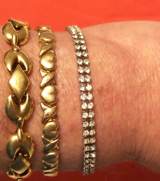 Strass Crystals Rhinestones Thin Adjustable Cuff Bracelet