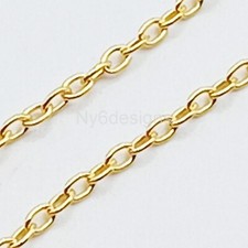 14K Gold Filled Round Cable Chain 1.5x1mm Permanent Jewelry DIY sold by ft