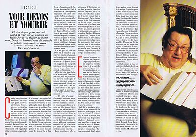 COUPURE DE PRESSE CLIPPING 1988 RAYMOND DEVOS  (2 pages)