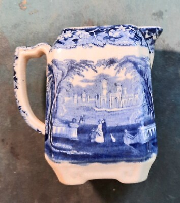 VINTAGE MASSON'S IRONTONE BLUE SQUARE CREAMER~ FREE PRIORITY MAIL SHIPPING!