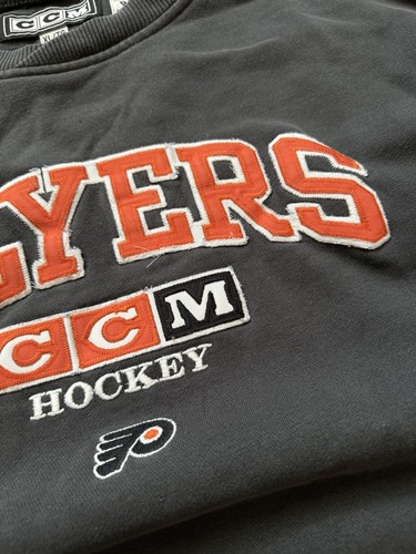 Philadelphia Flyers CCM Hockey 🏑 NHL XL Sweatshirt Vintage Big Logo Langarm - Bild 5 von 18