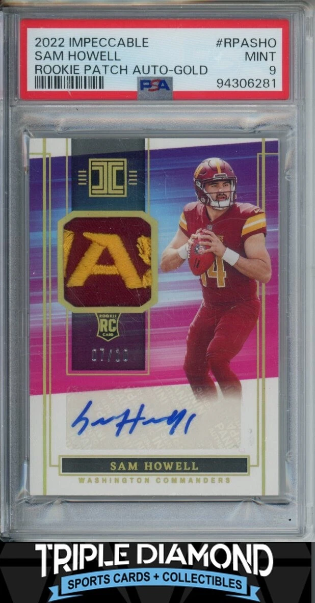 Sam Howell Panini Impeccable Rookie Patch Autographs #RPASHO Gold