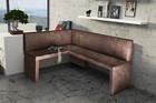 Eckbank Bank Küchenbank 168 x 128 cm  -ROBIN R -Vintage Braun