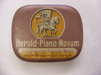 Phonograph Victrola Gramophone - Needle Tin - Herold-Piano-Novum 