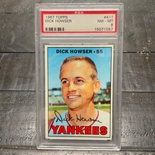 1967 Topps Dick Howser #411 *Yankees* PSA 8 NM-MT