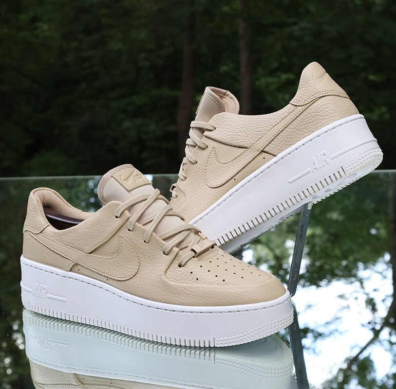 Nike Air Force 1 Sage Low Desert Ore Women's Size 10 White Custom