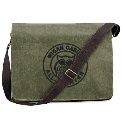 Wigan Casino All Nighter Vintage Canvas Versandtasche mit gesticktem Logo. Ska