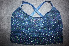 FREDERICKS OF HOLLYWOOD LACE CROP CAMI RACERBACK WOMENS Blue Stars