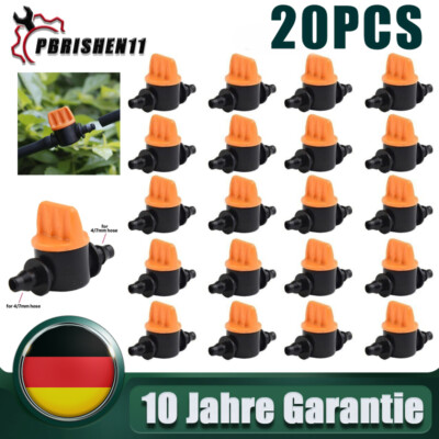 20PCS Mini-Ventil 4/7mm Schlauchwasser Durchflussregelventil-Zur Bewässerung
