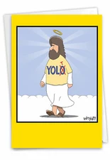 Funny Birthday Greeting Card w/ Envelope (1 Card) Bday YOLT - NobleWorks