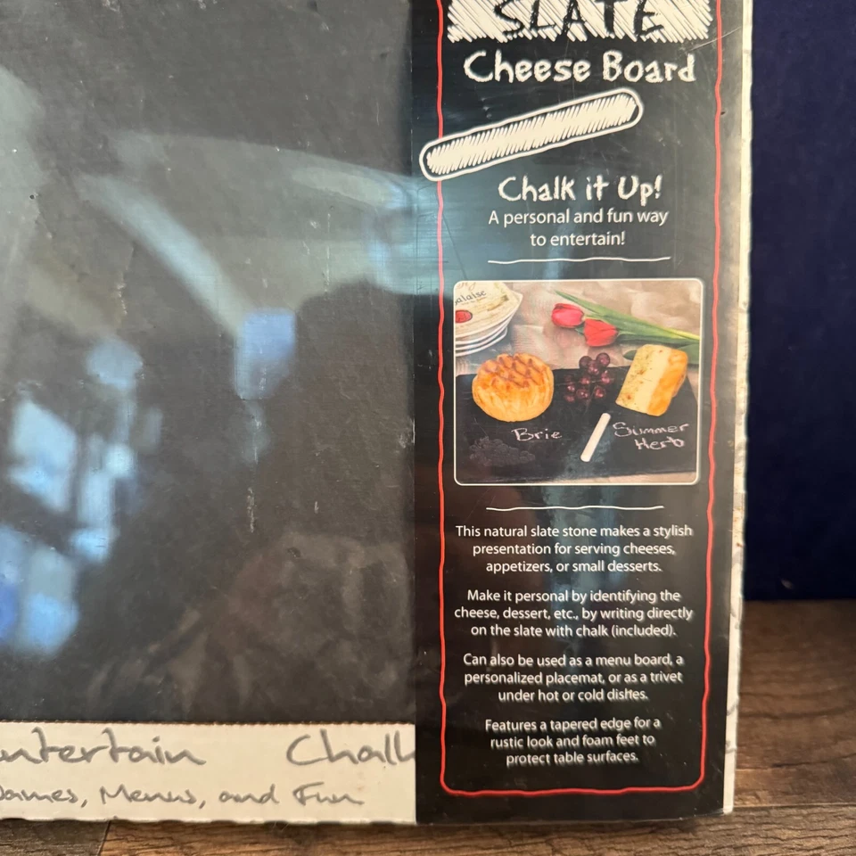 Slate cheese board charcuterie 7.75 X 11.75 Pairing Board Appetizer New - Изображение 3 из 4