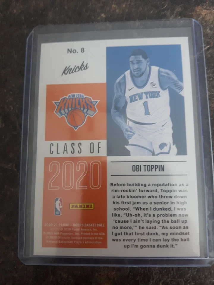 2020-21 Panini NBA Hoops Class Of 2020 Obi Toppin Card# 8 - Image 2 of 2