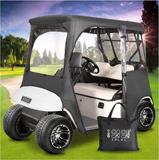2 Passenger Golf Cart Enclosure Cover for EZGO TXT  RXV, 4-Sided Clear Windows