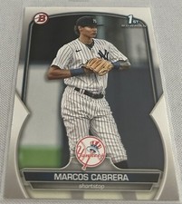 2023 Bowman Baseball Prospects Marcos Cabrera New York Yankees 1st Bowman #BP-46