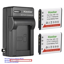 Kastar Battery AC Wall Charger for NP-110 NP-160  Casio Exilim EX-ZR50 Camera