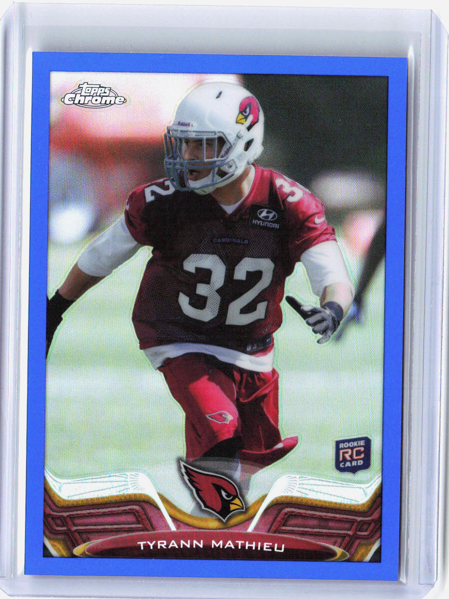 2013 Topps Chrome #4 Tyrann Mathieu Blue Refractors Rookie RC #'d /199
