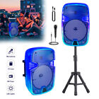 8" Bluetooth Speaker Bass Karaoke Party Subwoofer Lights Microphone & Stand Tws