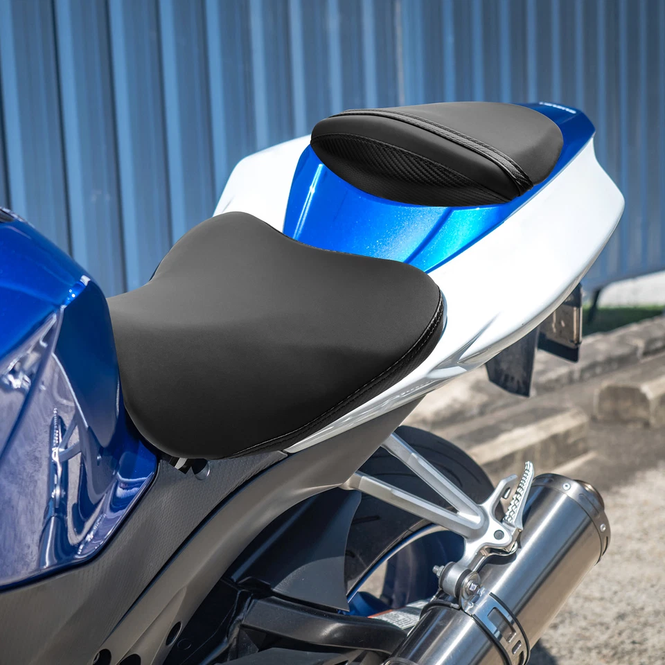 Asiento de conductor y pasajero negro apto para Suzuki GSXR1000 GSXR 1000 2007-2008 2008 Foto 4 de 4