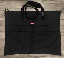 NicPro Black Canvas Art Portfolio Bag 20x26 Non-Padded With Waterproof Lining