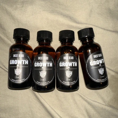 Uncut Beard Growth  Oil Lot Of 4